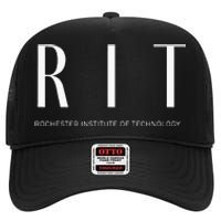 RIT Art Deco Style College High Crown Mesh Back Trucker Hat