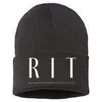 RIT Art Deco Style College Sustainable Knit Beanie