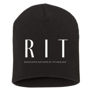 RIT Art Deco Style College Short Acrylic Beanie