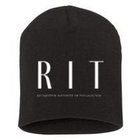 RIT Art Deco Style College Short Acrylic Beanie