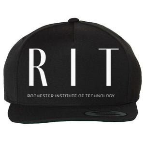 RIT Art Deco Style College Wool Snapback Cap