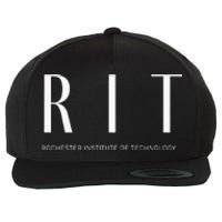 RIT Art Deco Style College Wool Snapback Cap