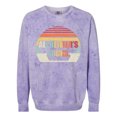 Retro Alzheimers Dementia Alzheimer Disease Awareness Colorblast Crewneck Sweatshirt