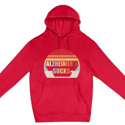 Retro Alzheimers Dementia Alzheimer Disease Awareness Premium Pullover Hoodie