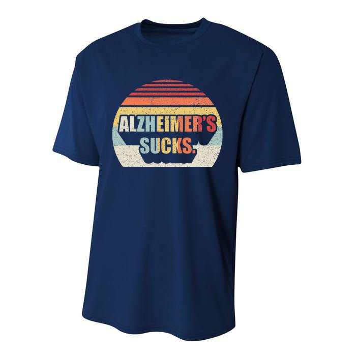 Retro Alzheimers Dementia Alzheimer Disease Awareness Performance Sprint T-Shirt