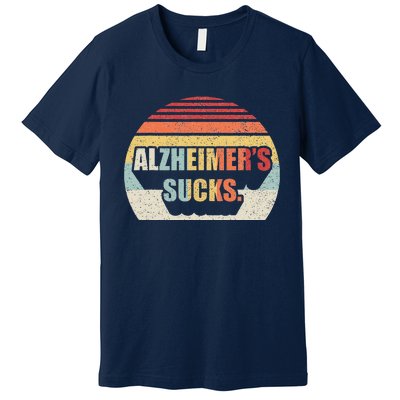 Retro Alzheimers Dementia Alzheimer Disease Awareness Premium T-Shirt