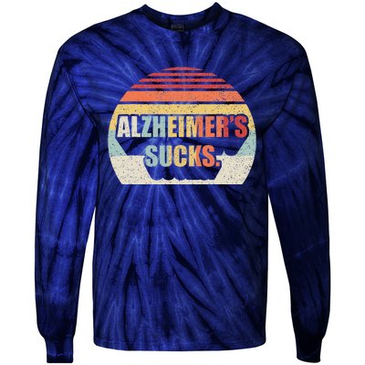 Retro Alzheimers Dementia Alzheimer Disease Awareness Tie-Dye Long Sleeve Shirt