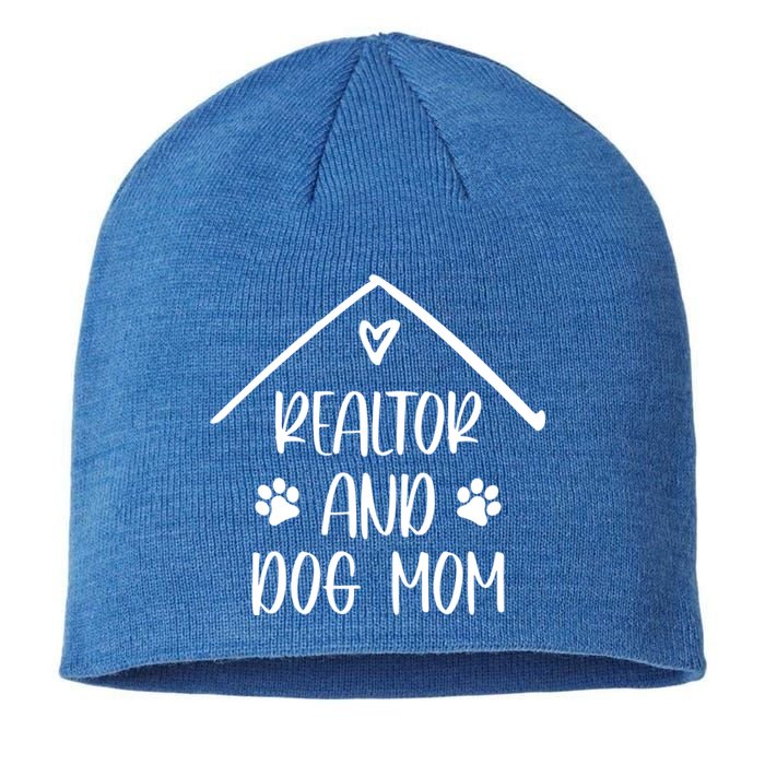 Realtor And Dog Mom Cute Real Estate Business Gift Sustainable Beanie