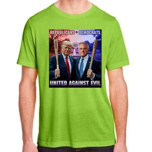 Republicans And Democrats United Against Evil Donald Trump Robert F Kennedy Adult ChromaSoft Performance T-Shirt