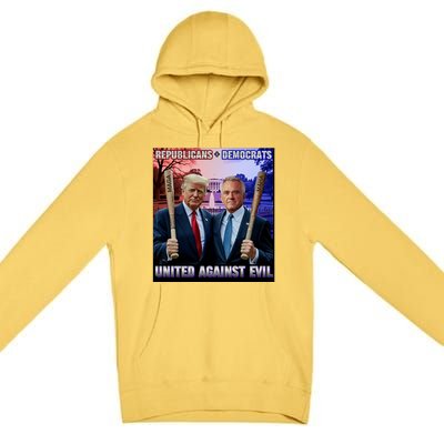 Republicans And Democrats United Against Evil Donald Trump Robert F Kennedy Premium Pullover Hoodie