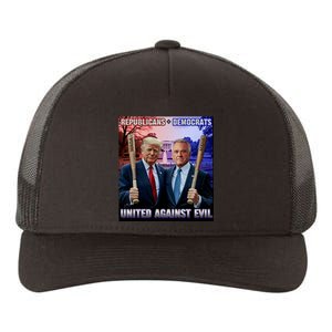 Republicans And Democrats United Against Evil Donald Trump Robert F Kennedy Yupoong Adult 5-Panel Trucker Hat