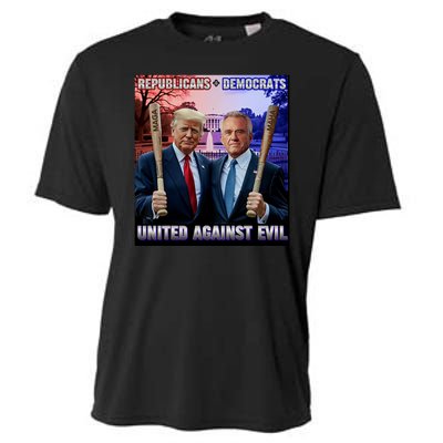 Republicans And Democrats United Against Evil Donald Trump Robert F Kennedy Cooling Performance Crew T-Shirt