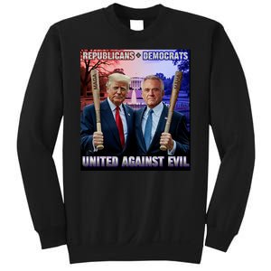 Republicans And Democrats United Against Evil Donald Trump Robert F Kennedy Sweatshirt