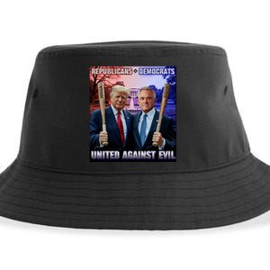 Republicans And Democrats United Against Evil Donald Trump Robert F Kennedy Sustainable Bucket Hat