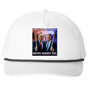 Republicans And Democrats United Against Evil Donald Trump Robert F Kennedy Snapback Five-Panel Rope Hat