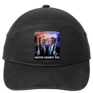 Republicans And Democrats United Against Evil Donald Trump Robert F Kennedy 7-Panel Snapback Hat