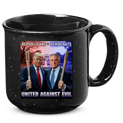 Republicans And Democrats United Against Evil Donald Trump Robert F Kennedy 15oz Campfire Ceramic Mug