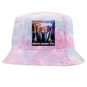 Republicans And Democrats United Against Evil Donald Trump Robert F Kennedy Tie-Dyed Bucket Hat