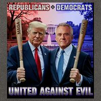 Republicans And Democrats United Against Evil Donald Trump Robert F Kennedy Cotton Canvas Backpack