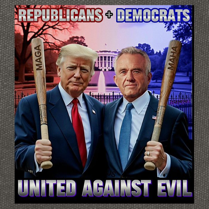 Republicans And Democrats United Against Evil Donald Trump Robert F Kennedy Cotton Canvas Backpack