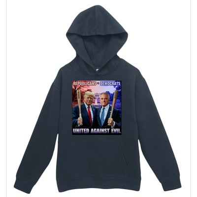 Republicans And Democrats United Against Evil Donald Trump Robert F Kennedy Urban Pullover Hoodie