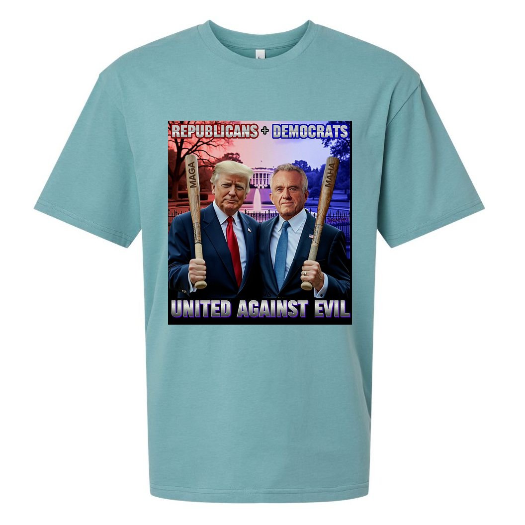 Republicans And Democrats United Against Evil Donald Trump Robert F Kennedy Sueded Cloud Jersey T-Shirt