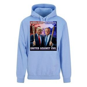 Republicans And Democrats United Against Evil Donald Trump Robert F Kennedy Unisex Surf Hoodie