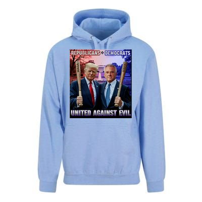 Republicans And Democrats United Against Evil Donald Trump Robert F Kennedy Unisex Surf Hoodie