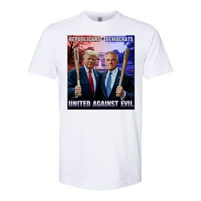 Republicans And Democrats United Against Evil Donald Trump Robert F Kennedy Softstyle® CVC T-Shirt