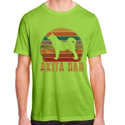 Retro Akita Dad Gift Akita Daddy Dog Owner Pet Father Adult ChromaSoft Performance T-Shirt