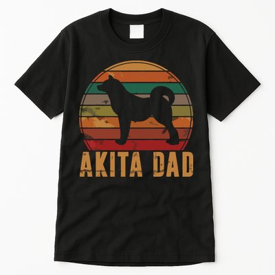 Retro Akita Dad Gift Akita Daddy Dog Owner Pet Father Tall T-Shirt