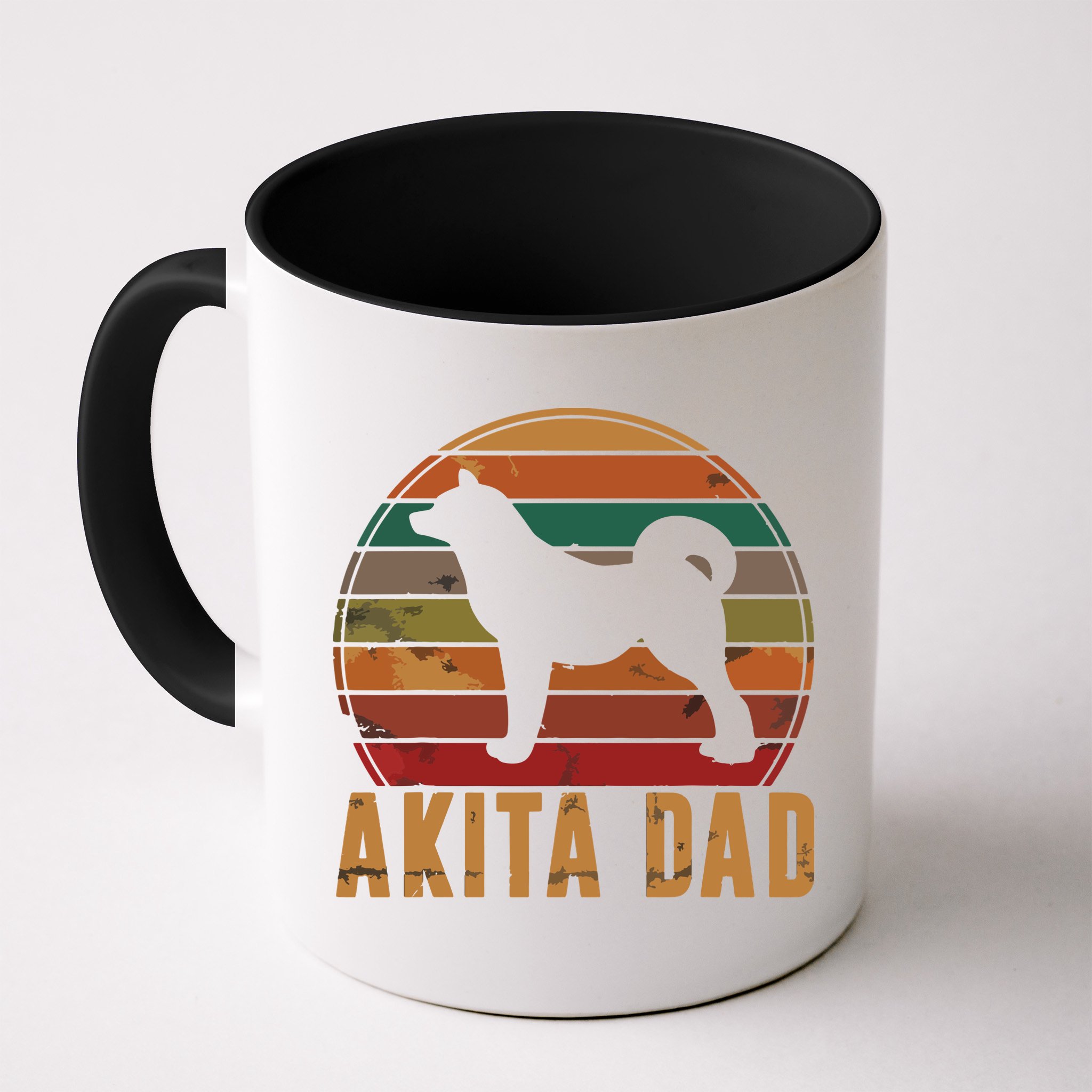 Retro Akita Dad Gift Akita Daddy Dog Owner Pet Father Mug