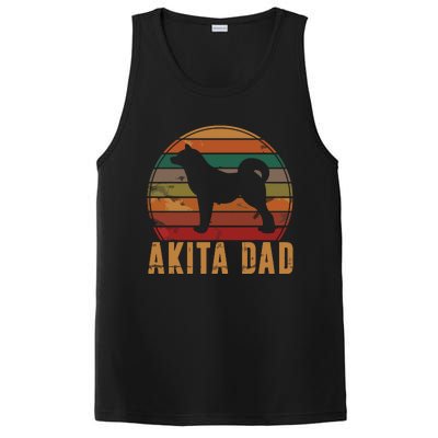 Retro Akita Dad Gift Akita Daddy Dog Owner Pet Father PosiCharge Competitor Tank