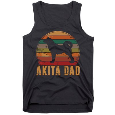 Retro Akita Dad Gift Akita Daddy Dog Owner Pet Father Tank Top