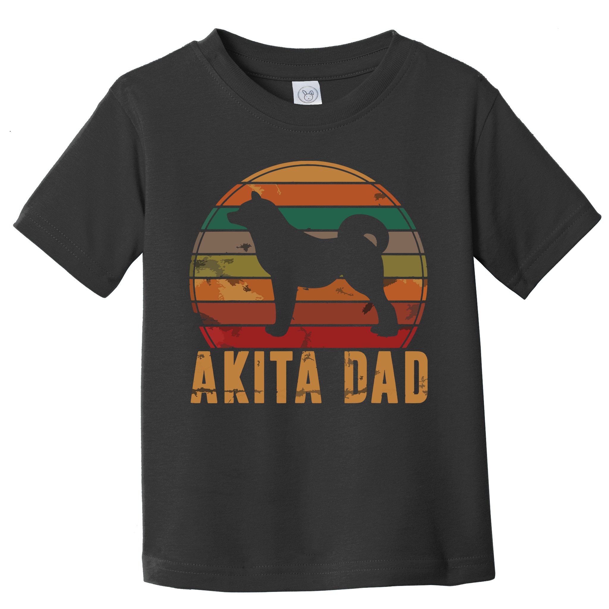 Retro Akita Dad Gift Akita Daddy Dog Owner Pet Father Toddler T-Shirt