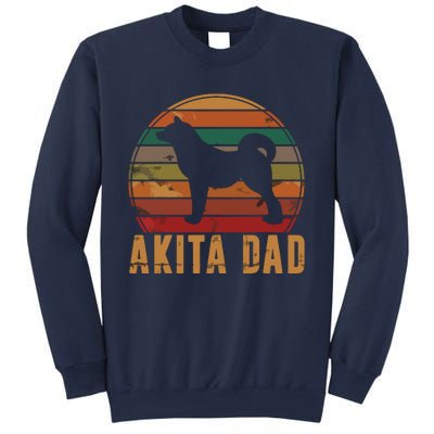 Retro Akita Dad Gift Akita Daddy Dog Owner Pet Father Sweatshirt