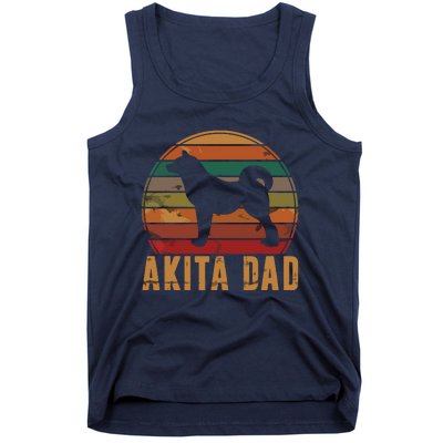 Retro Akita Dad Gift Akita Daddy Dog Owner Pet Father Tank Top