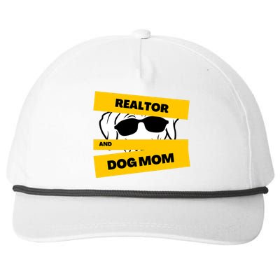 Realtor And Dog Mom Gift Ideas Snapback Five-Panel Rope Hat