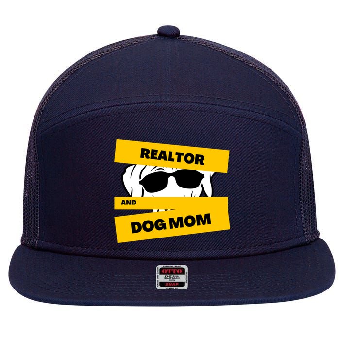 Realtor And Dog Mom Gift Ideas 7 Panel Mesh Trucker Snapback Hat