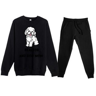 Realtor And Dog Mom Premium Crewneck Sweatsuit Set