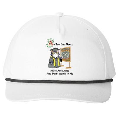 Rules Are Dumb Snapback Five-Panel Rope Hat