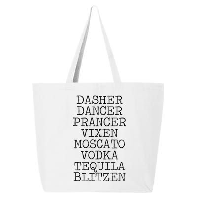 Reindeer Alcohol Dasher Dancer Prancer Moscato Vodka Vintage Gift 25L Jumbo Tote