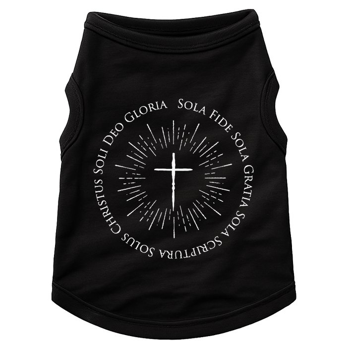 Reformation Anniversary Design With 5 Solas Cross Doggie Tank