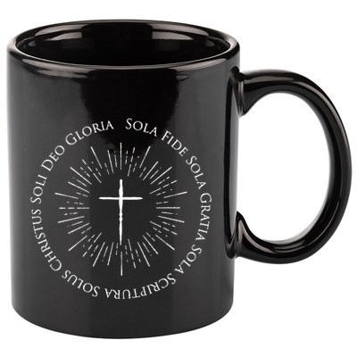 Reformation Anniversary Design With 5 Solas Cross 11oz C Handle Ceramic Mug