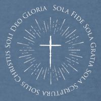Reformation Anniversary Design With 5 Solas Cross Garment-Dyed Sweatshirt
