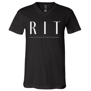 RIT Art Deco Style College V-Neck T-Shirt