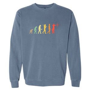 Retro Archery Evolution Gift For Archers & Bowmen Garment-Dyed Sweatshirt