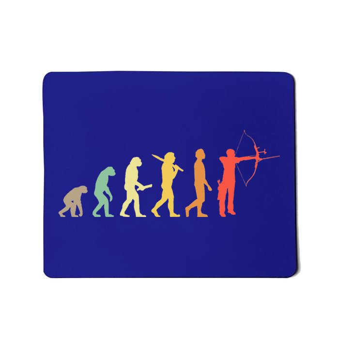 Retro Archery Evolution Gift For Archers & Bowmen Mousepad