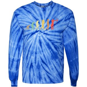 Retro Archery Evolution Gift For Archers & Bowmen Tie-Dye Long Sleeve Shirt