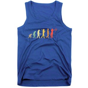 Retro Archery Evolution Gift For Archers & Bowmen Tank Top